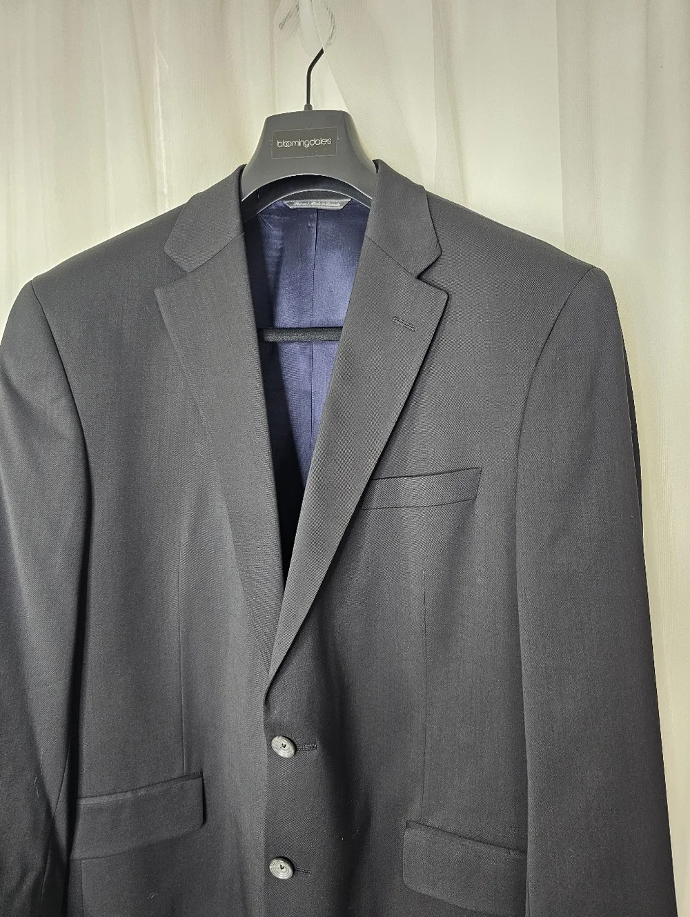 Jack Victor New York CT Black 3Sixty5 Superfine Wool Suit Jacket Luxe Men's 46R
